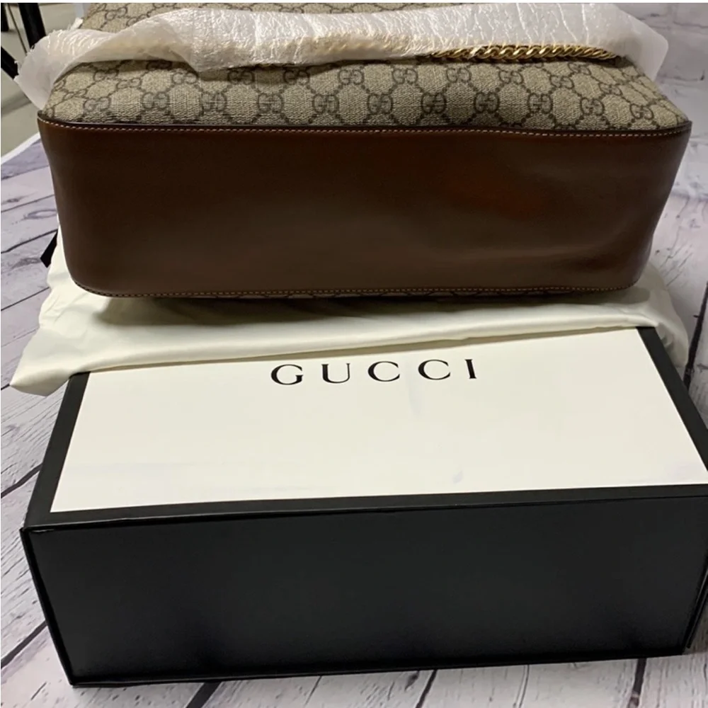 Gucci Chain Hobo GG Coated Canvas